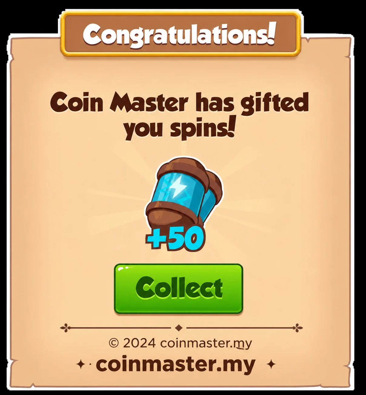 Collect coin master free spin